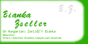 bianka zseller business card